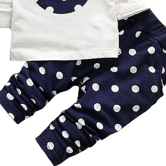 NWT MINNIE MOUSE OUTFIT NAVY AND WHITE PANTS SET - Picture 4 of 14